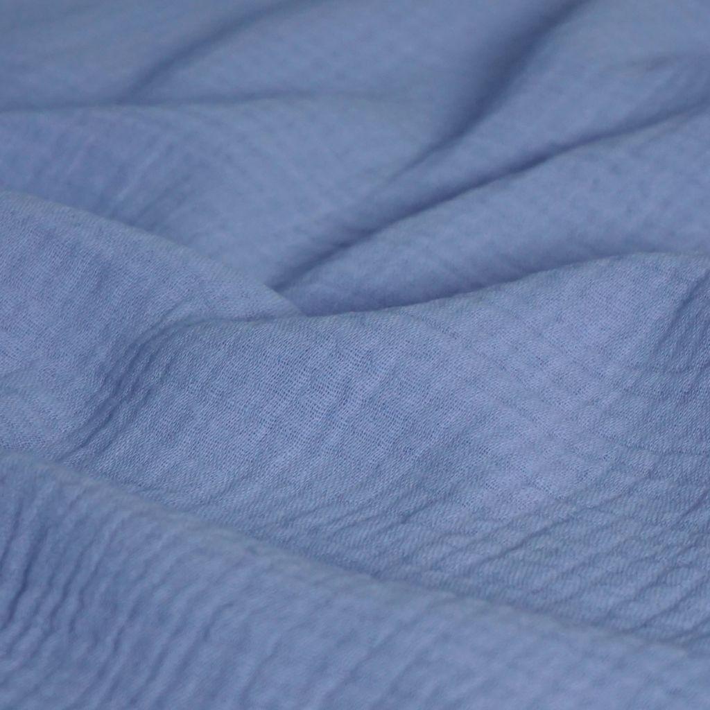 Musselin Double Gauze uni fliederblau hell