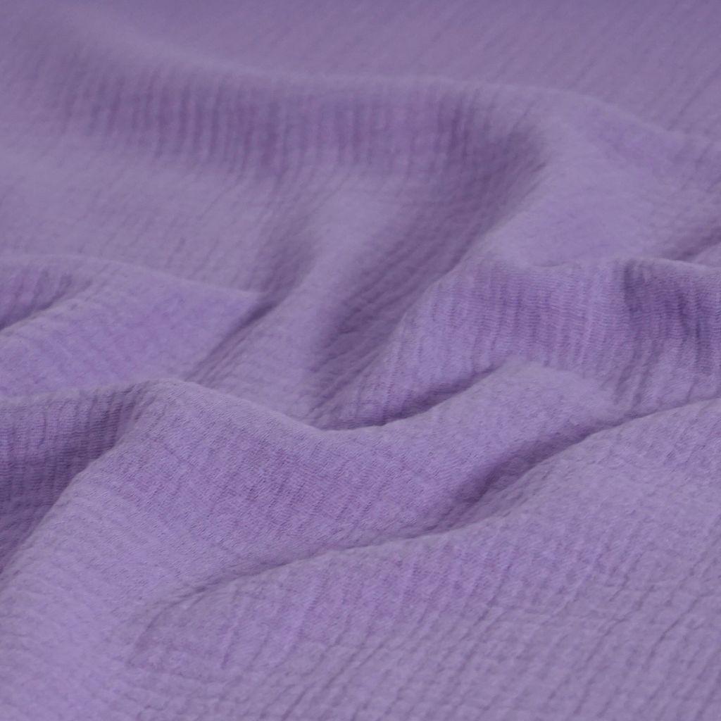 Musselin Double Gauze uni flieder lila
