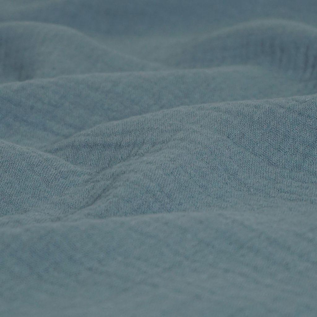 Musselin Double Gauze uni blaugrau