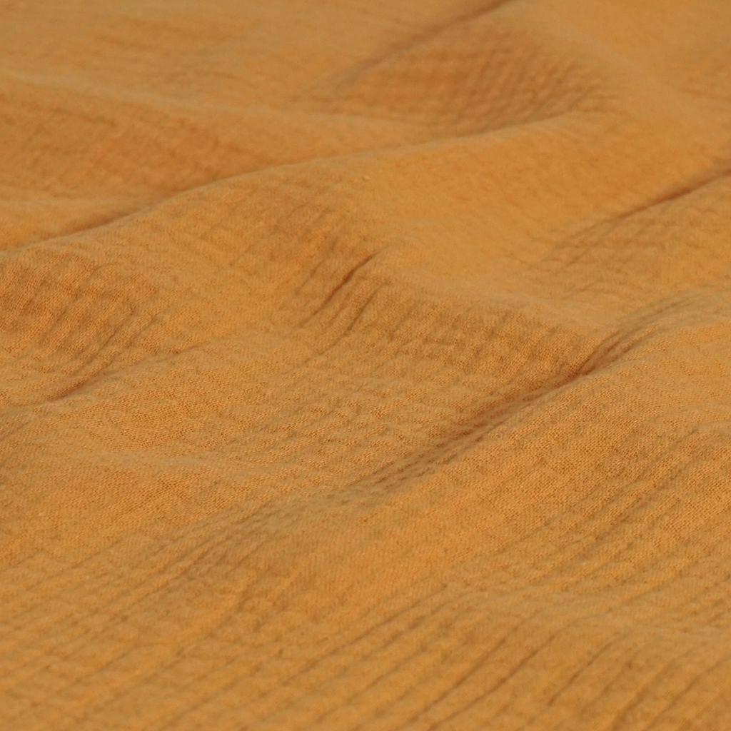 Musselin Double Gauze uni ockergelb