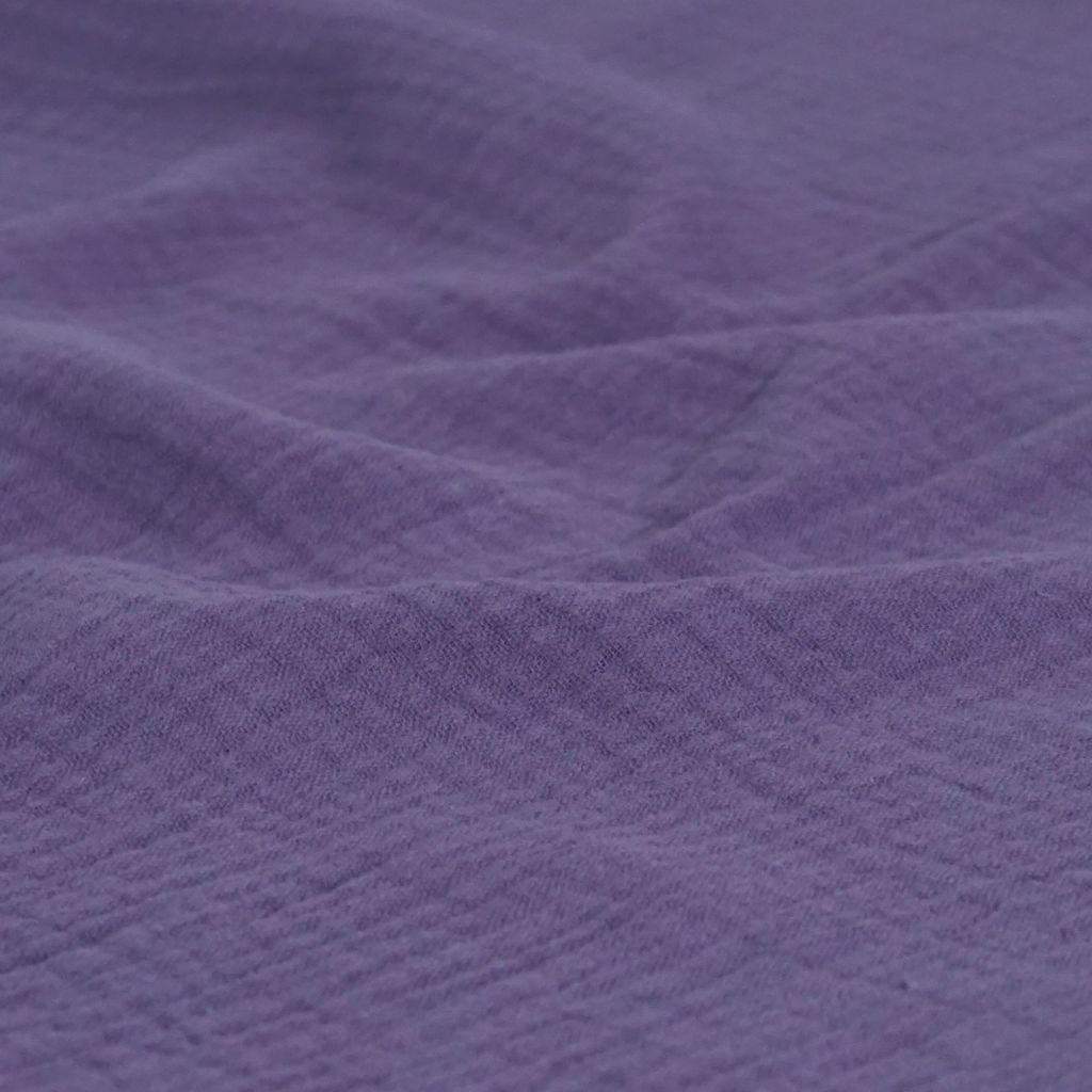 Musselin Double Gauze uni mauve lila