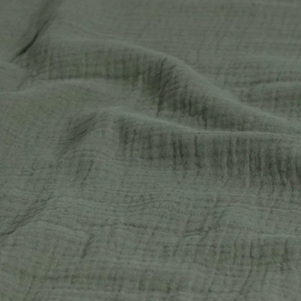 Musselin Double Gauze uni antik grün