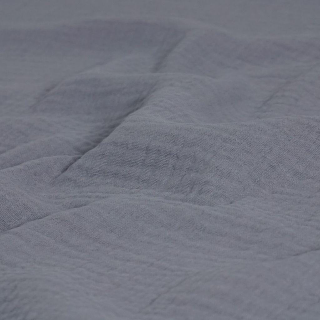 Musselin Double Gauze uni mittelgrau