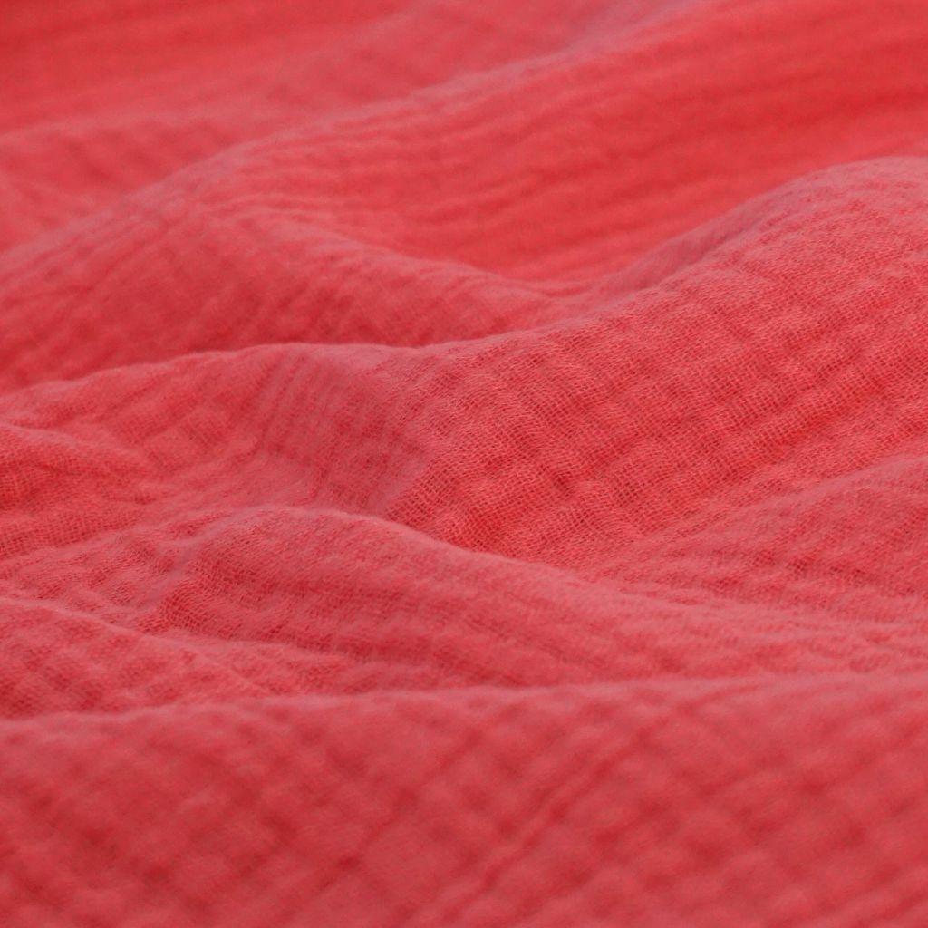 Musselin Double Gauze uni koralle