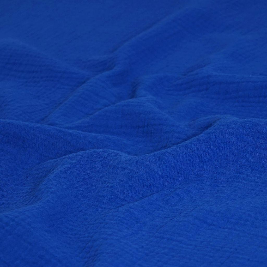 Musselin Double Gauze uni royalblau