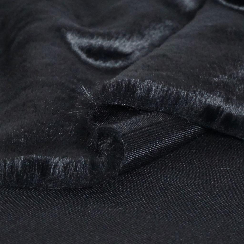 Fellimitat Kunstfell Fur dick und hochwertig schwarz
