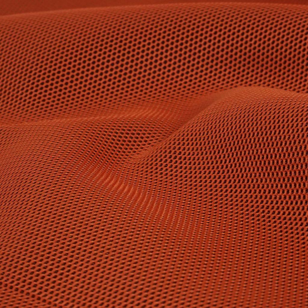 3D-Stoff mit Netzoptik rostorange