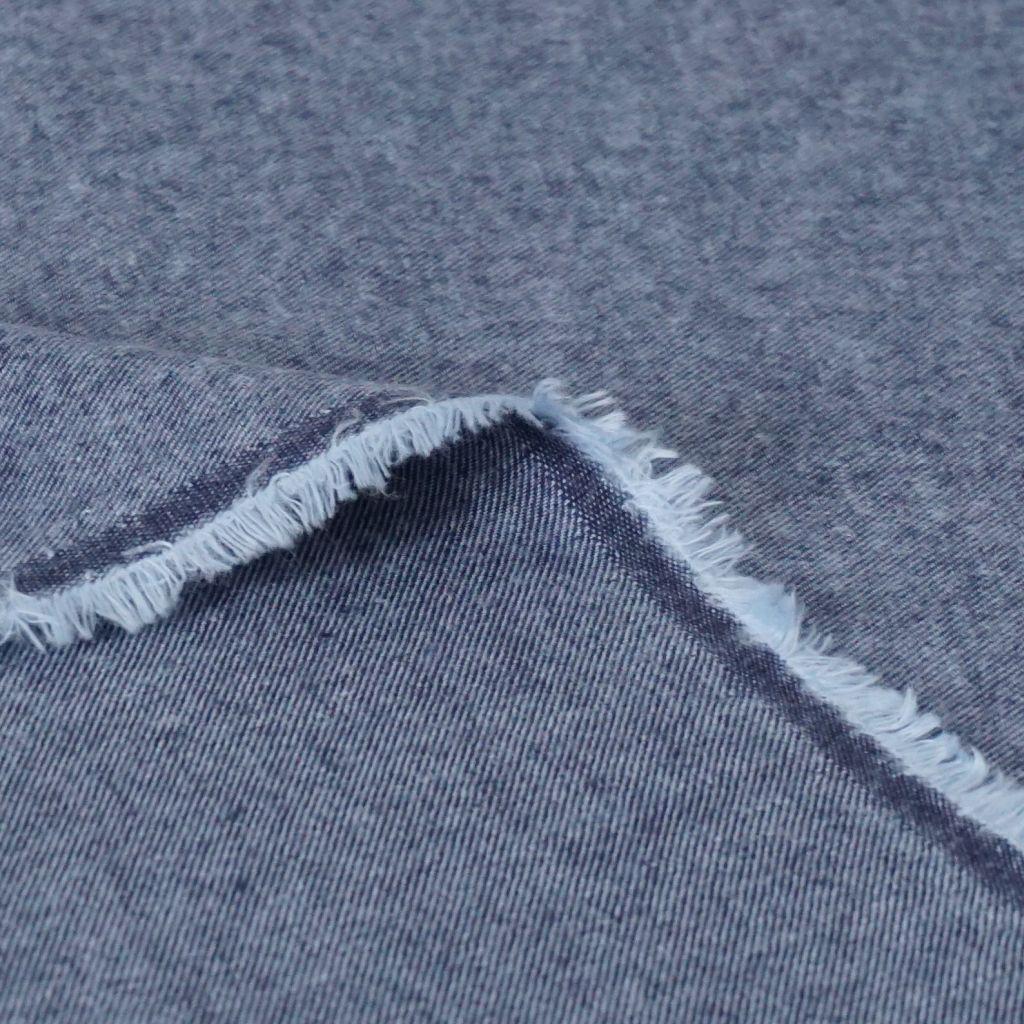 Flanell Baumwolle uni melange hellblau nachtblau