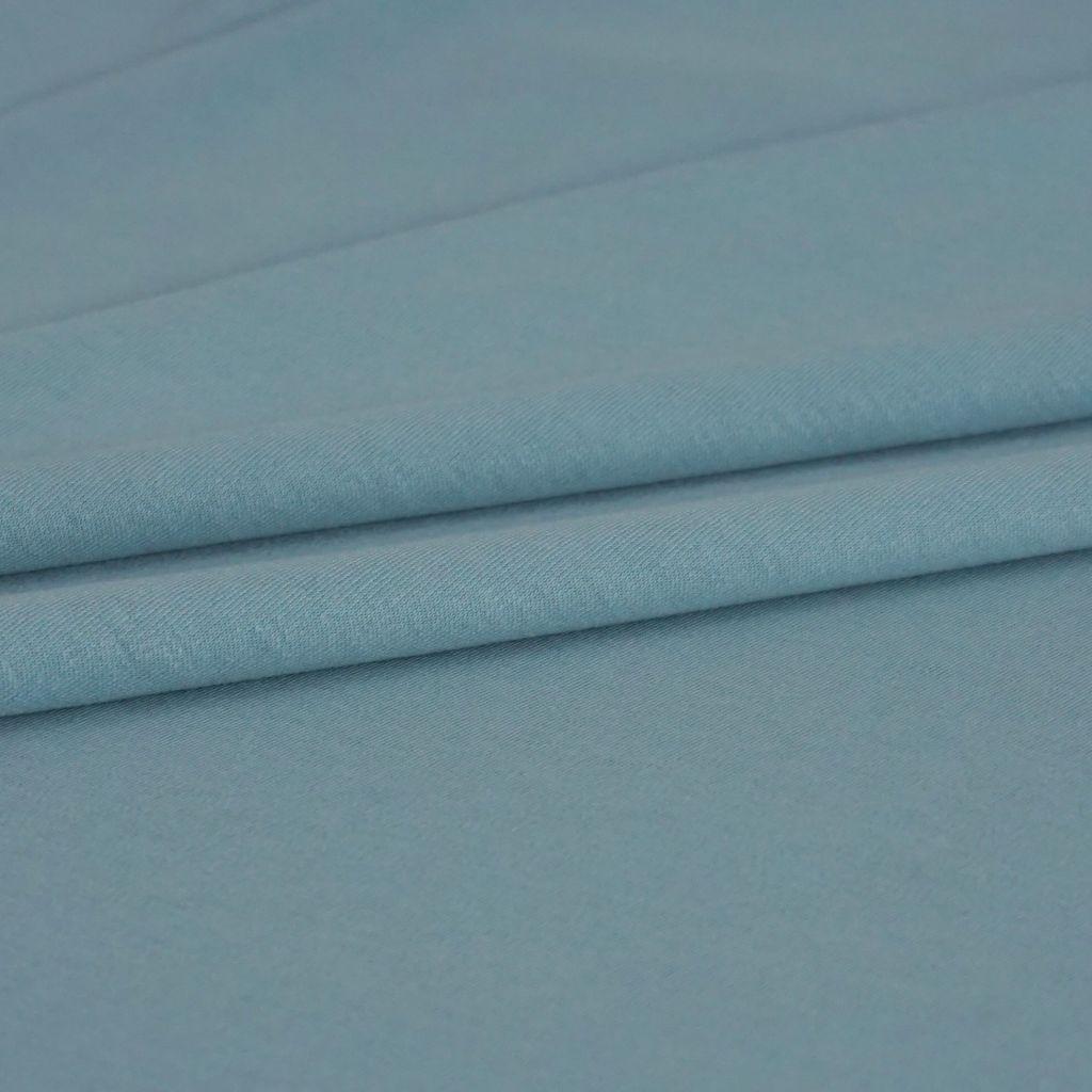Interlock Jersey uni Baumwolle slate eisblau - Bio
