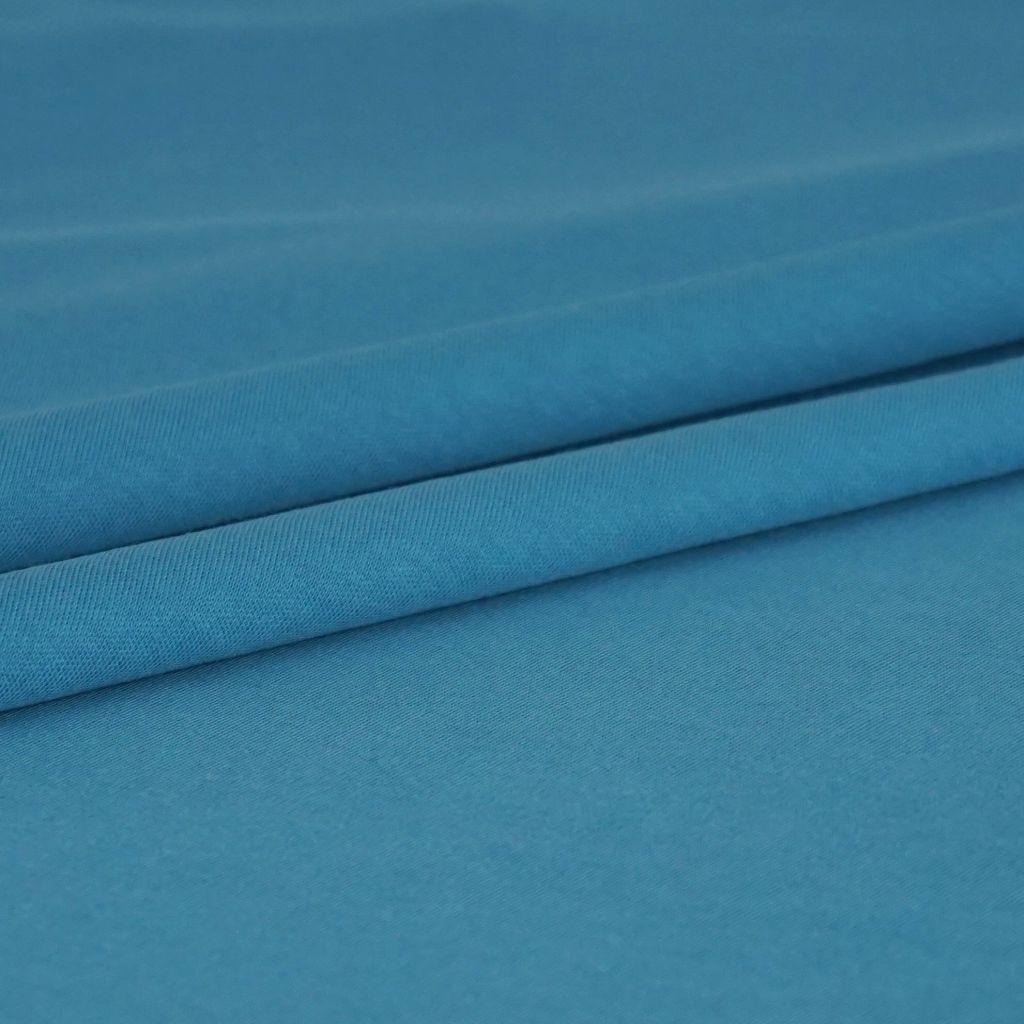 Interlock Jersey uni Baumwolle adriatic blue - Bio
