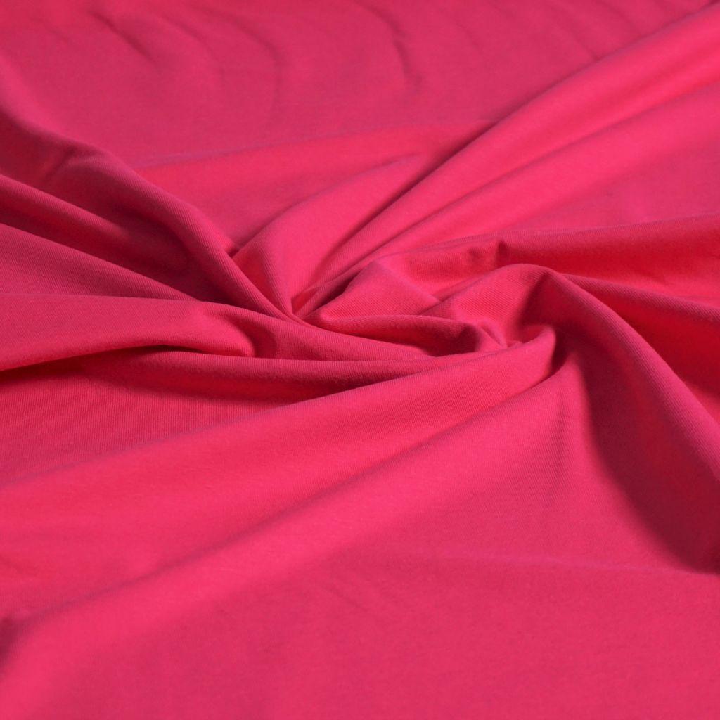 Singlejersey uni aus Baumwolle pink - Bio