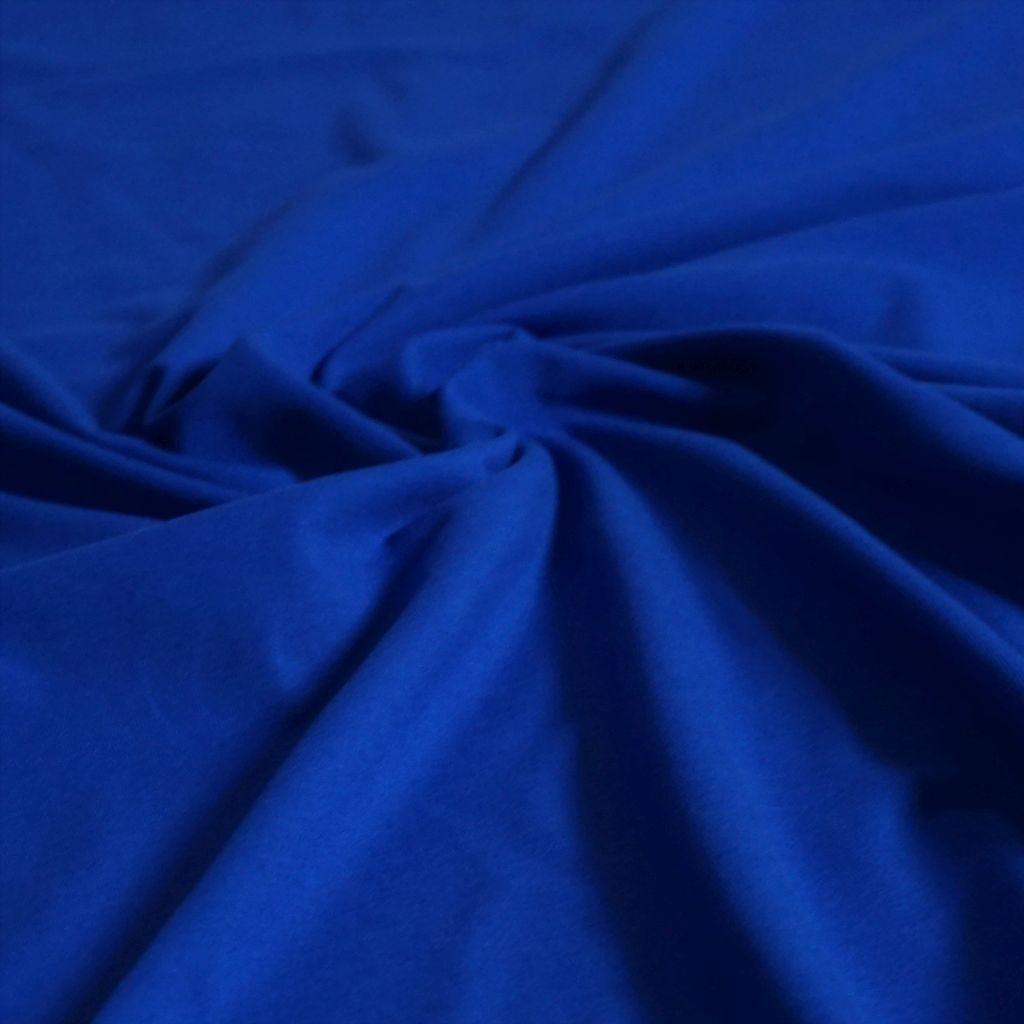 Singlejersey uni aus Baumwolle royalblau - Bio