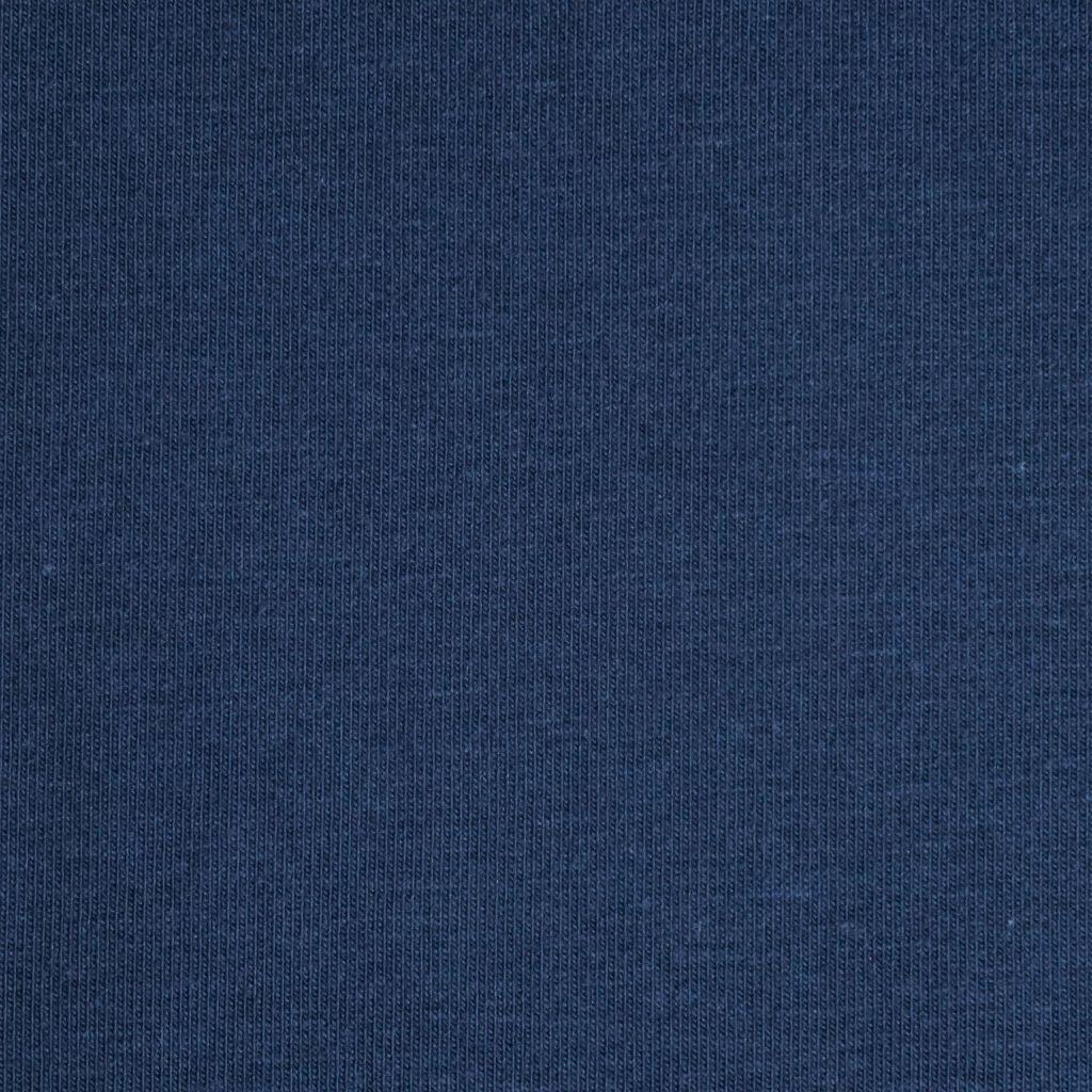 Singlejersey uni aus Baumwolle indigoblau - Bio