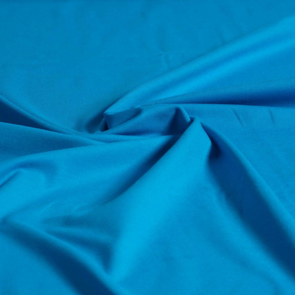 Singlejersey uni aus Baumwolle türkis - Bio