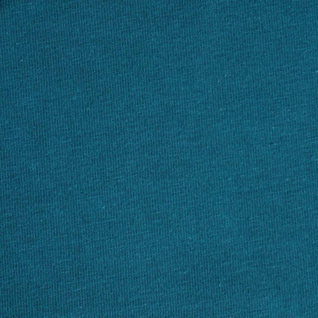 Singlejersey uni aus Baumwolle petrol - Bio