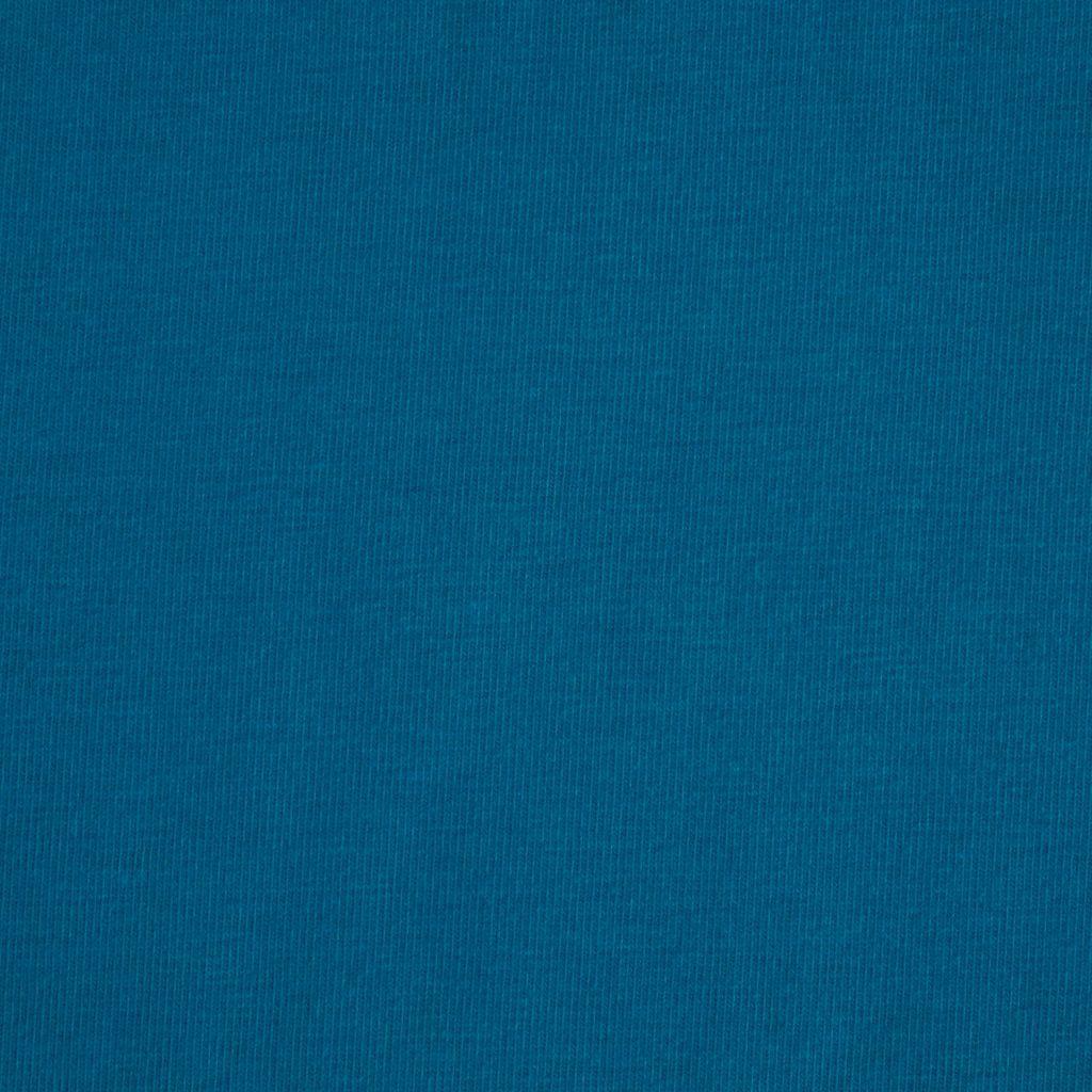 Singlejersey uni aus Baumwolle hellpetrol - Bio