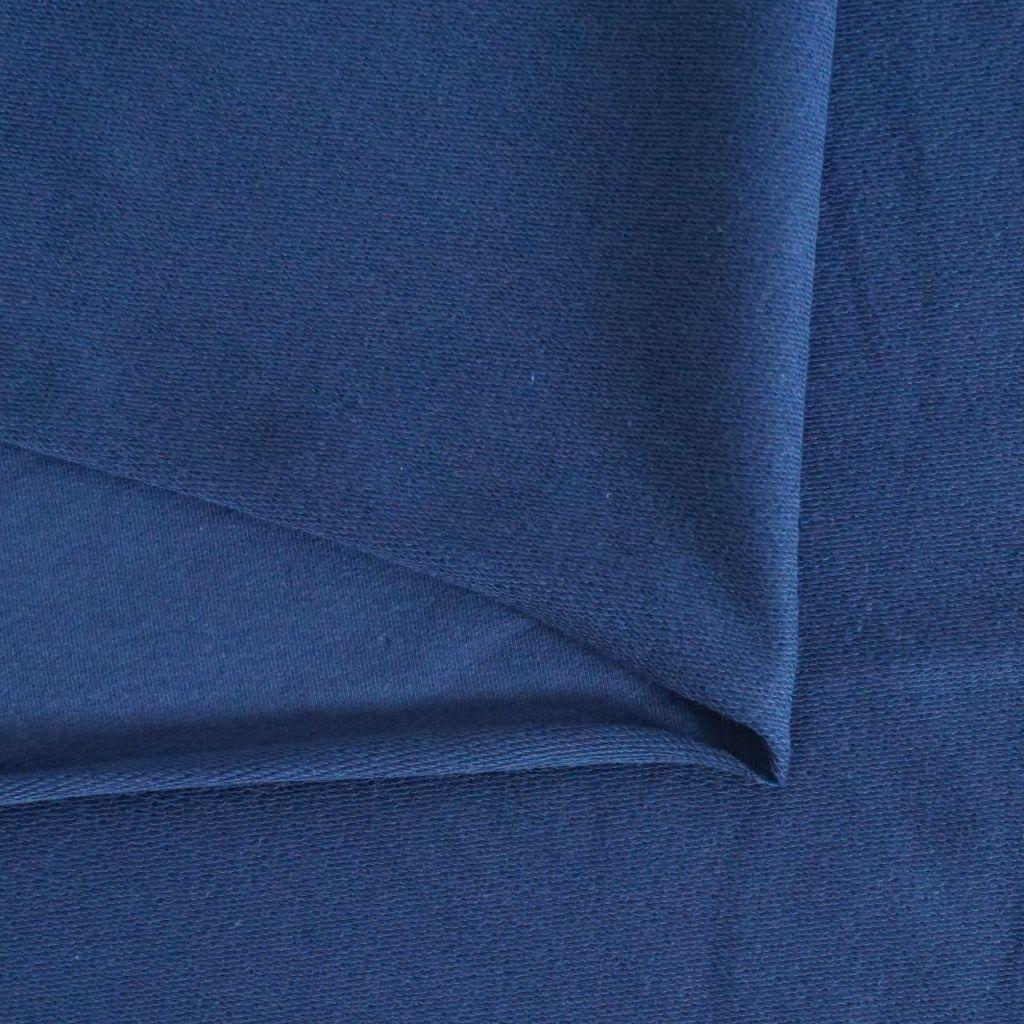 French Terry uni jeansblau