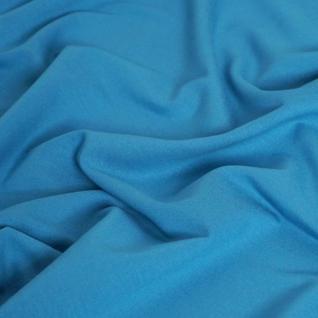 Viskose French Terry aus Bambusfaser delphinblau