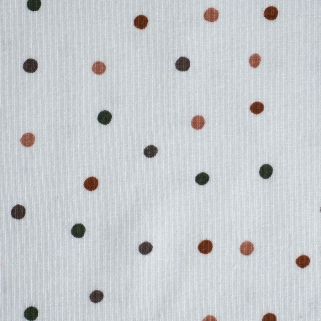 Baumwolljersey kleine Punkte auf creme