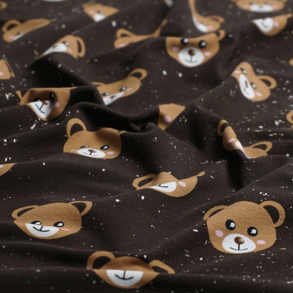 Baumwolljersey Teddys braun – FVJ