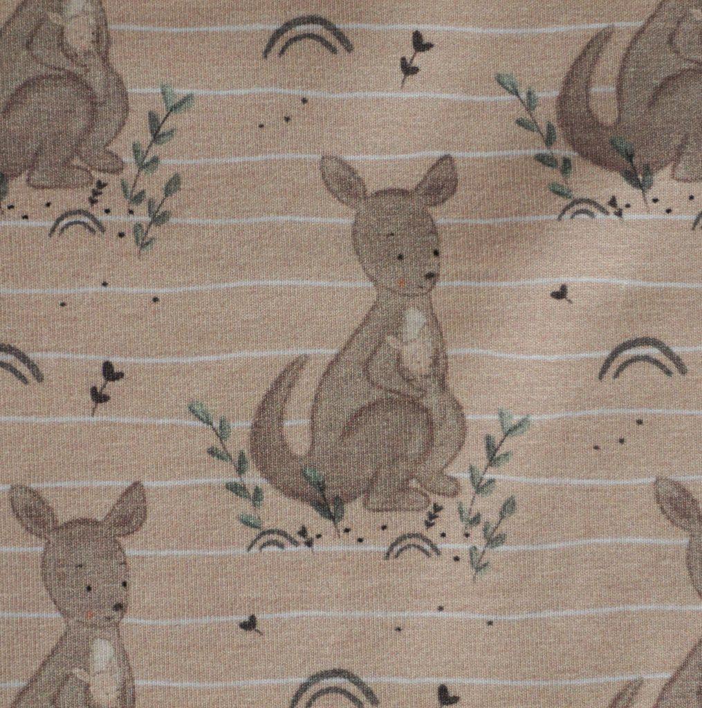 Baumwolljersey Känguru beige ecru – FVJ