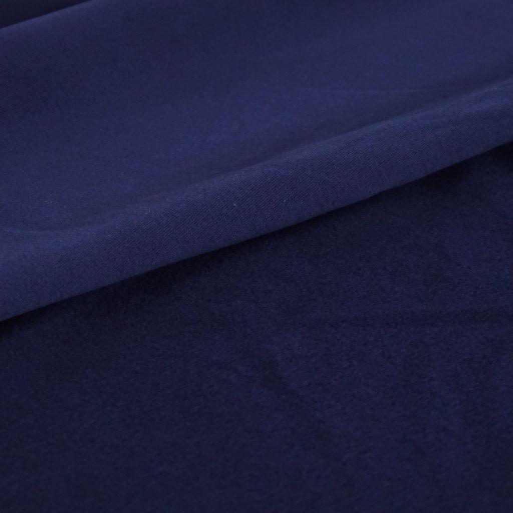 Stretch-Sweat soft uni dunkelblau – Bio