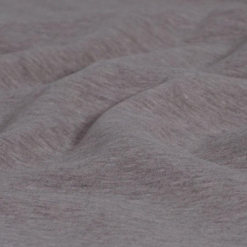 Heavy Sweat Stoff 82% CO uni hellbraun beige meliert