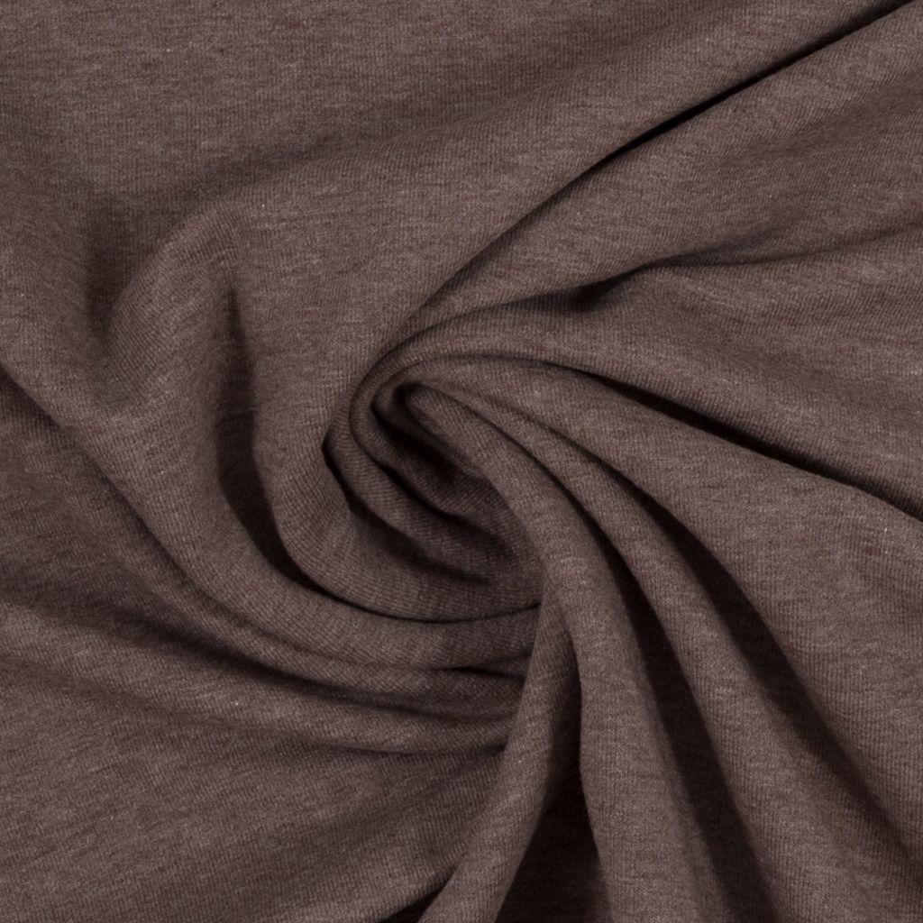 Stretch-Sweat melange schlammbraun