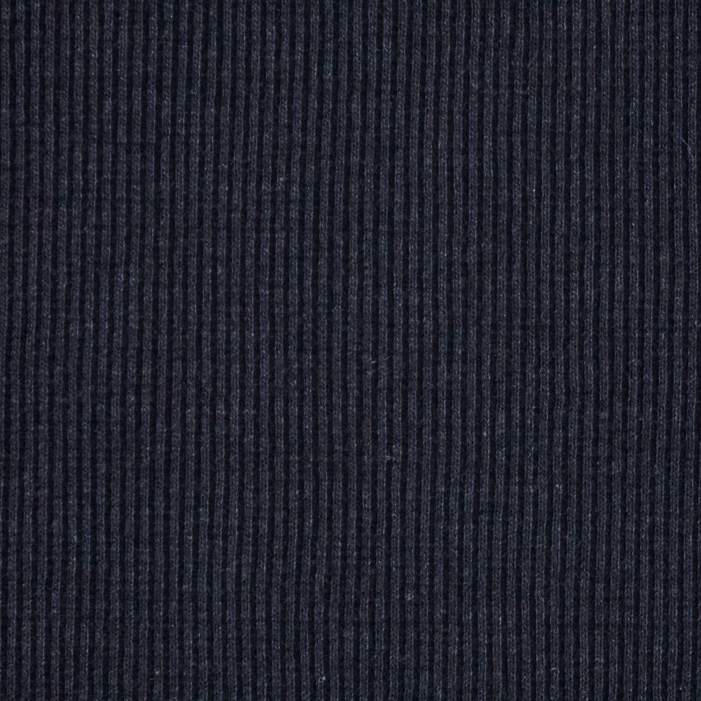 Rippenbündchen Feinripp 2x2 schwarz