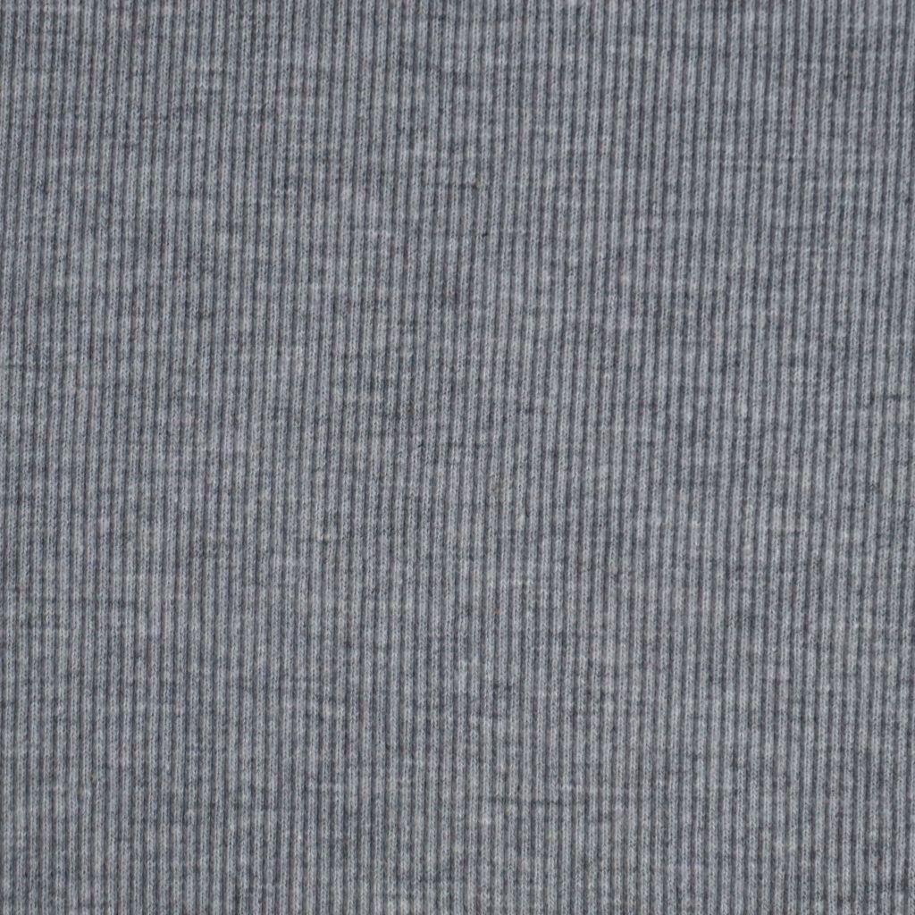 Rippenbündchen Feinripp 2x2 hellgrau meliert