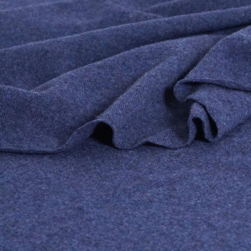 Merinostrick aus Italien Schurwolle blau melange