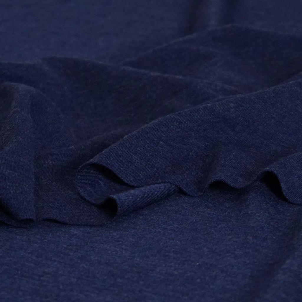 Wolljersey Merino-Strick dunkelblau