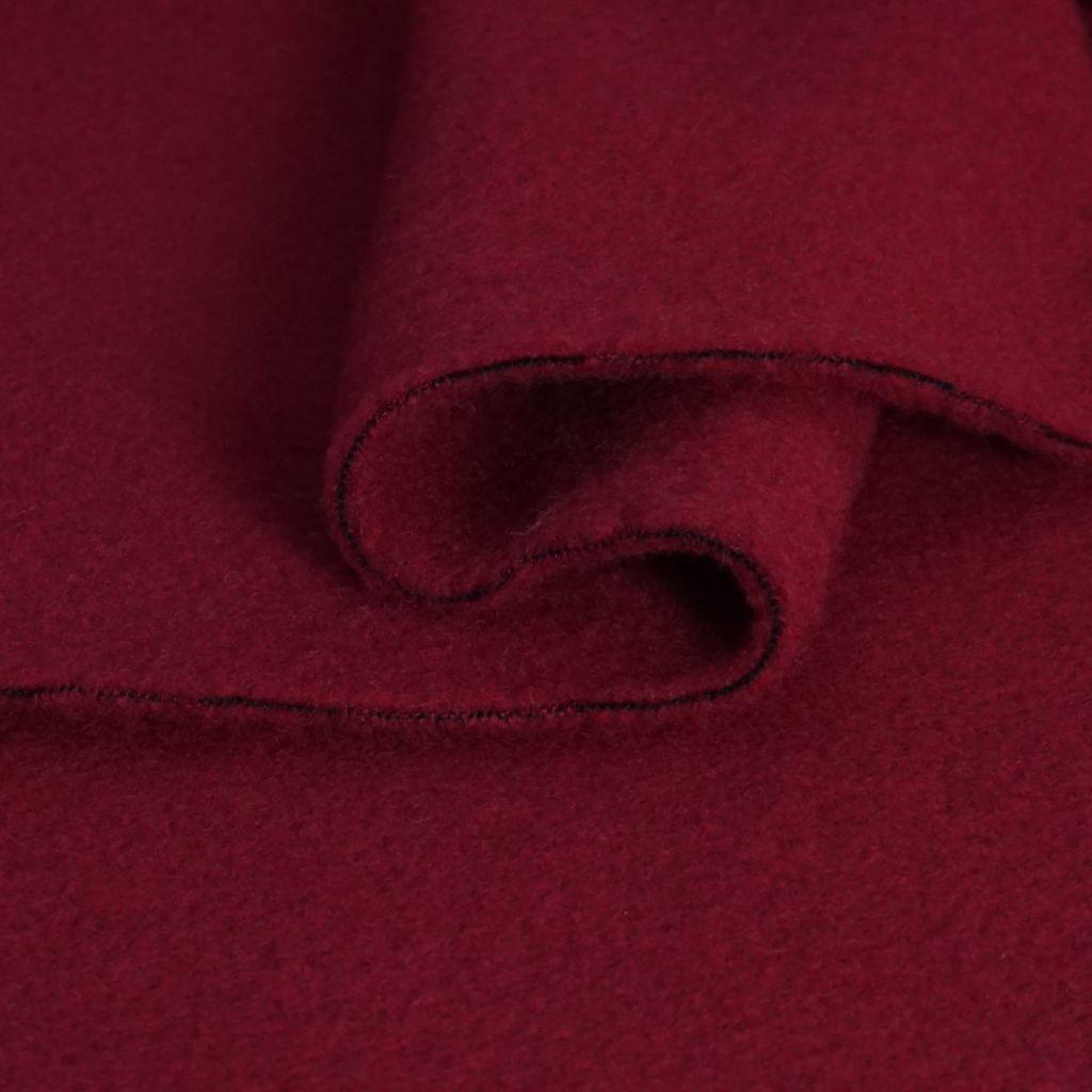 Wollfleece Merino aus Italien weinrot