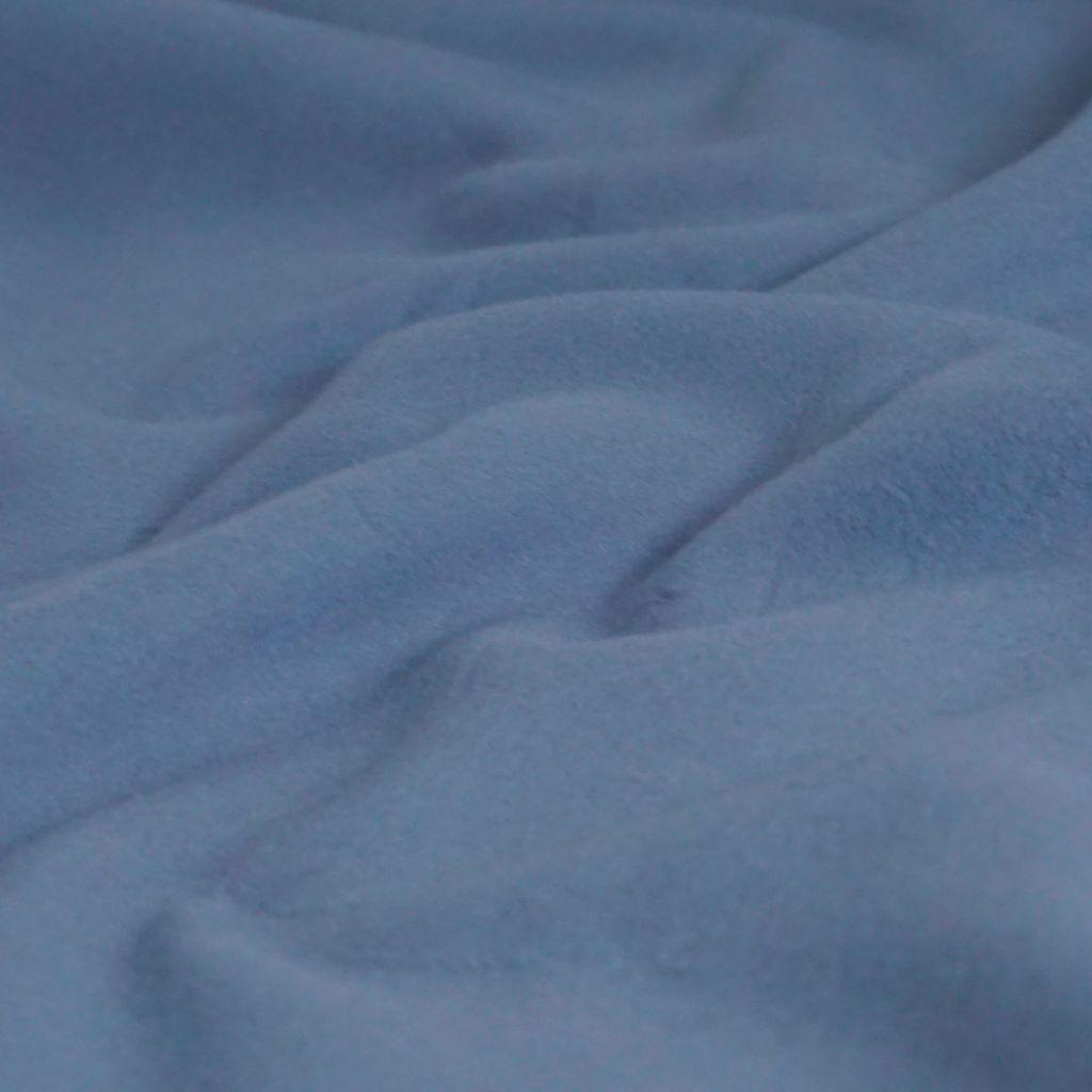 Baumwollfleece graublau - BIO