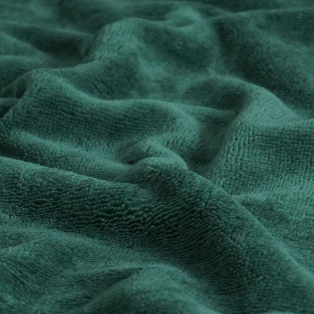 Bambus-Fleece Frottee Doubleface dunkelgrün