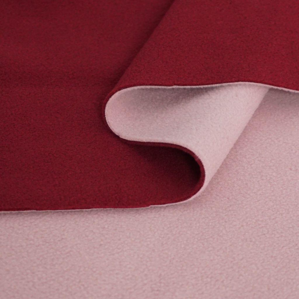 Polar Fleece Doubleface antipilling zweifarbig weinrot rosa