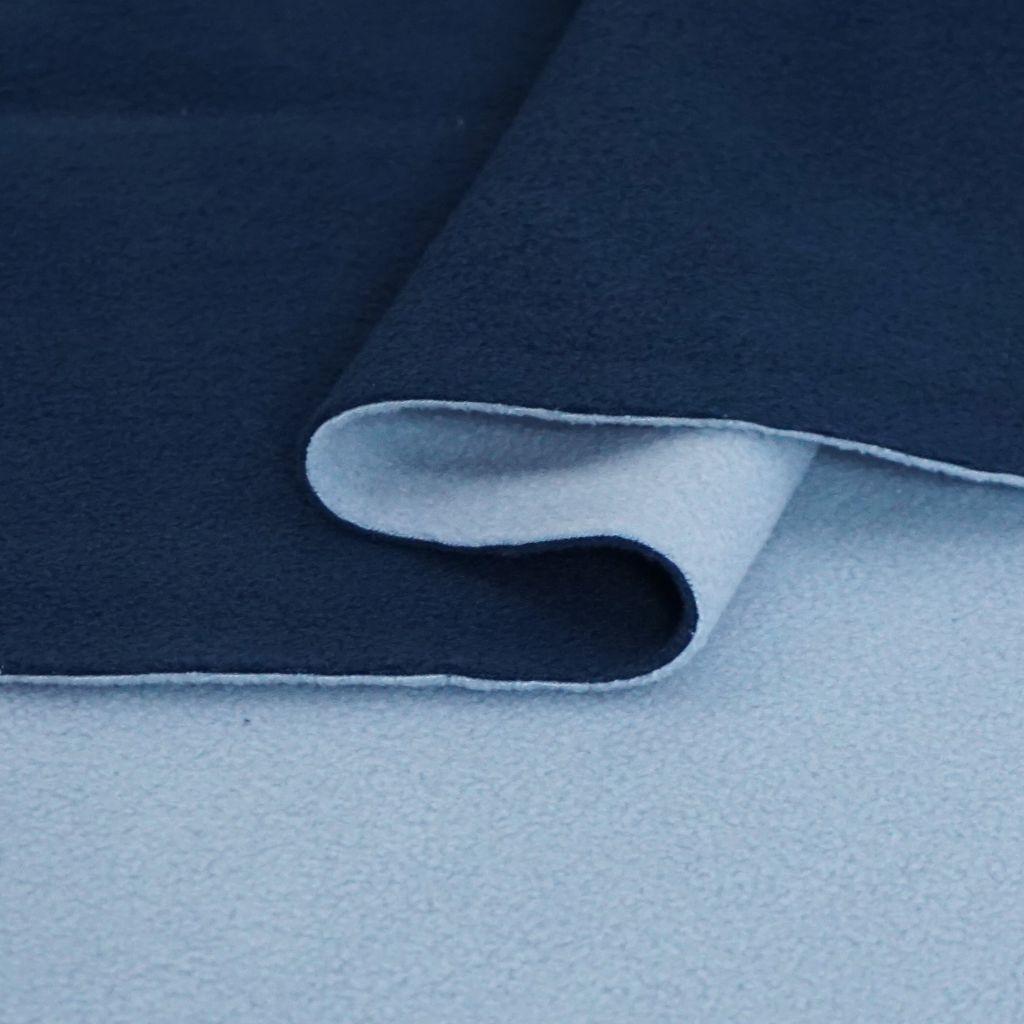 Polar Fleece Doubleface antipilling zweifarbig blau eisblau