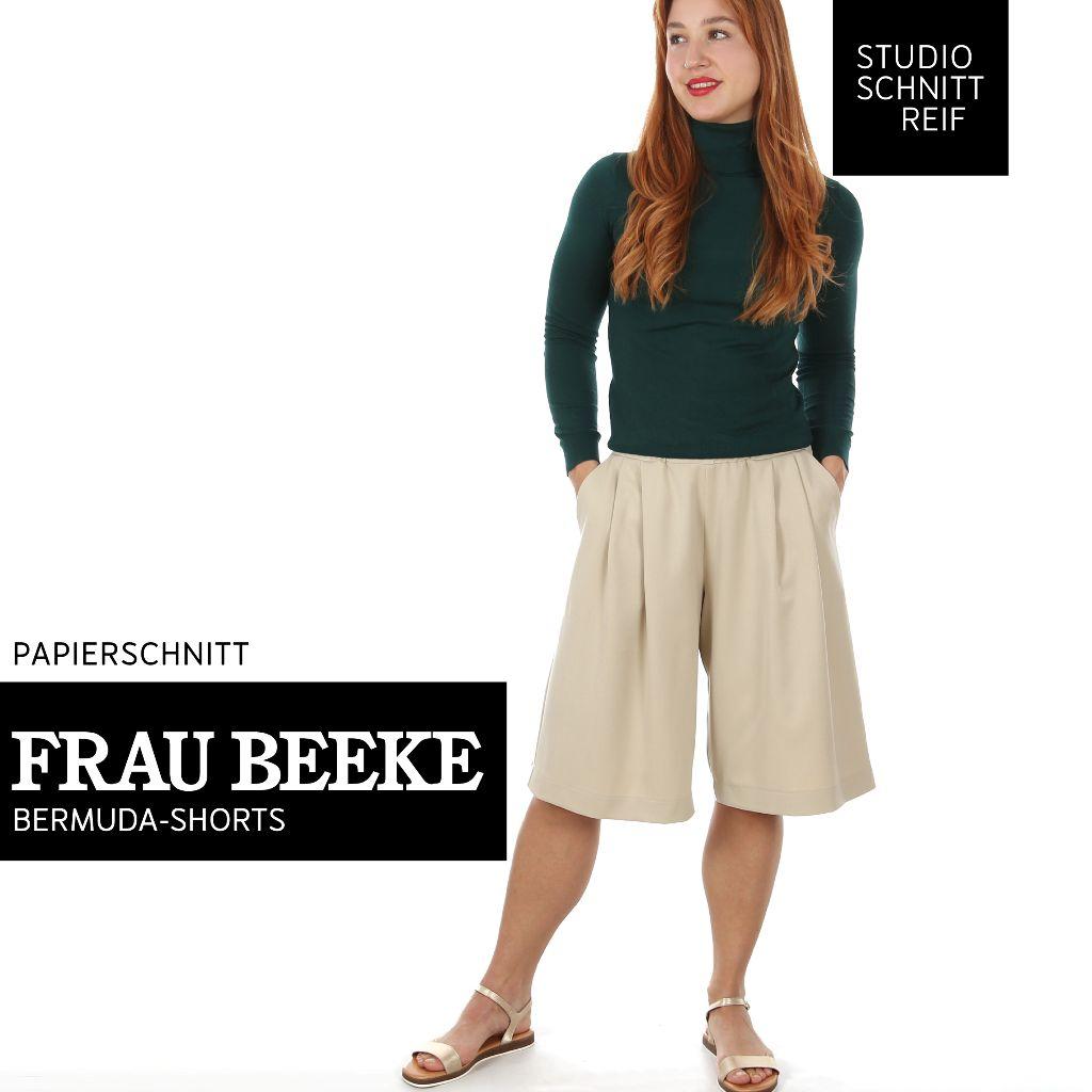 Papierschnittmuster Bermudashorts  Frau Beeke XS-XXL