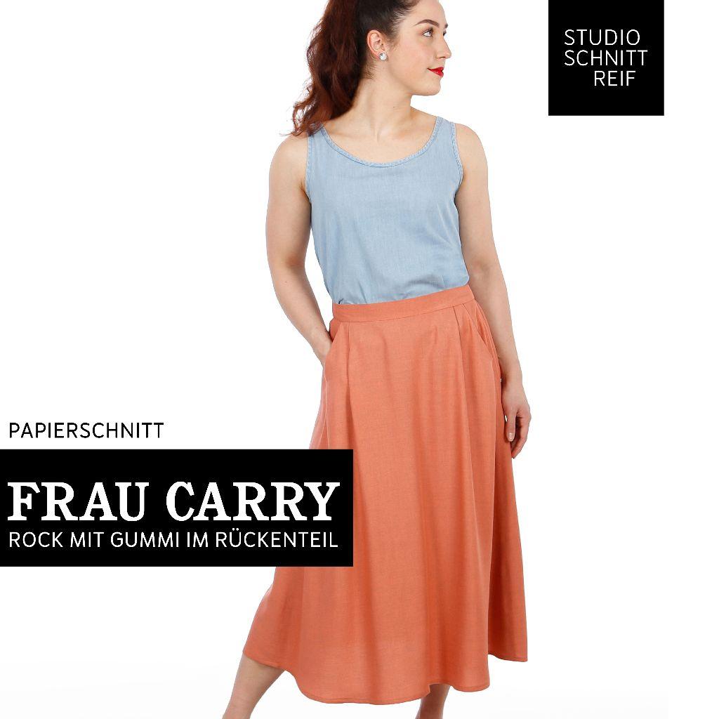 Papierschnittmuster weiter Rock Frau Carry XS-XXL