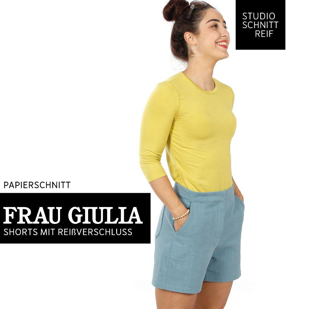 Papierschnittmuster Shorts mit RV Frau Giulia XS-XXL