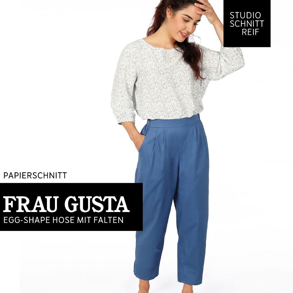 Papierschnittmuster Hose egg-shape Frau Gusta XS-XXL