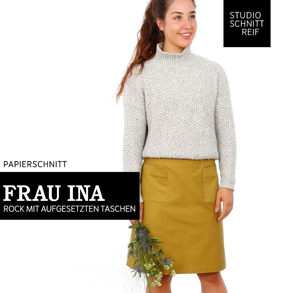 Papierschnittmuster schlichter Rock Frau Ina XS-XXL