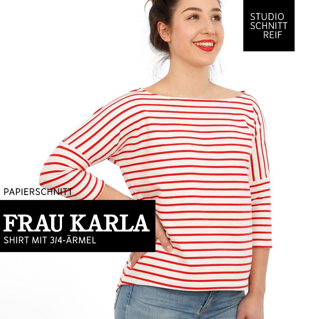 Papierschnittmuster Sommershirt Frau Karla XS-XXL