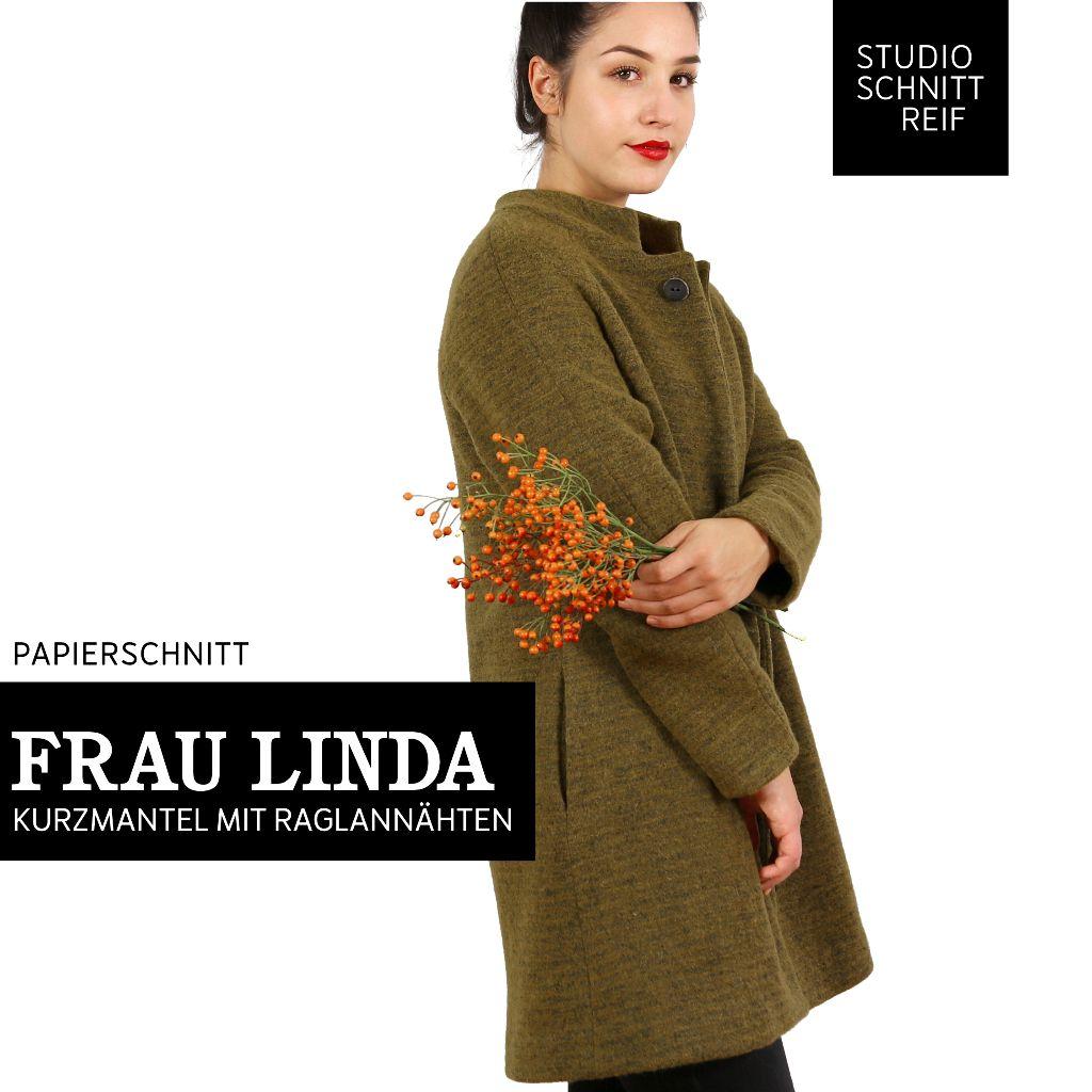 Papierschnittmuster Kurzmantel Frau Linda XS-XXL