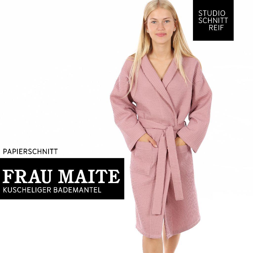 Papierschnittmuster Bademantel Frau Maite XS-XXL