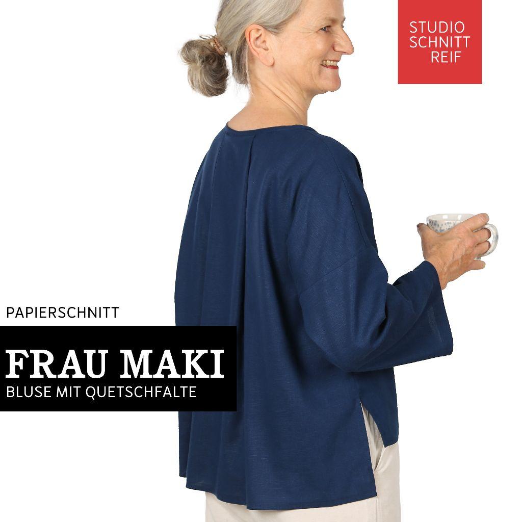 Papierschnittmuster Schlupfbluse Frau Maki XS-XXL