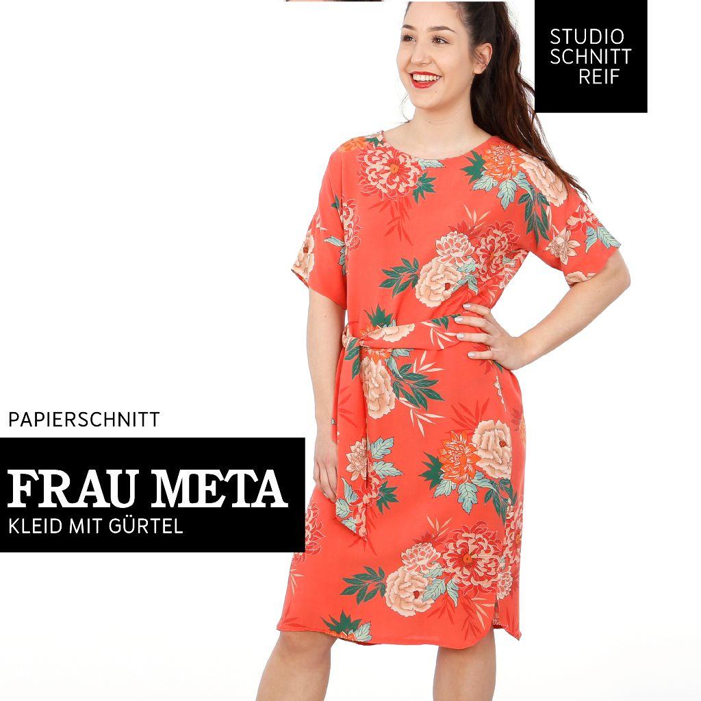 Papierschnittmuster Kleid Frau Meta XS-XXL