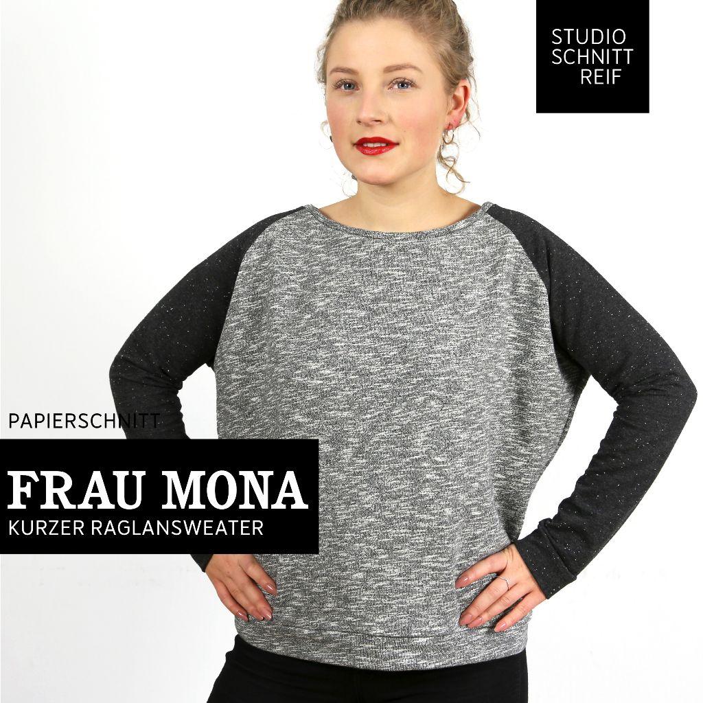 Papierschnittmuster Raglansweater Frau Mona XS-L