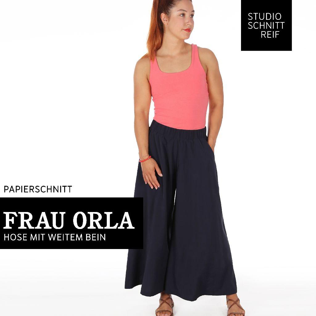 Papierschnittmuster Weite Hose Frau Orla XS-XXL