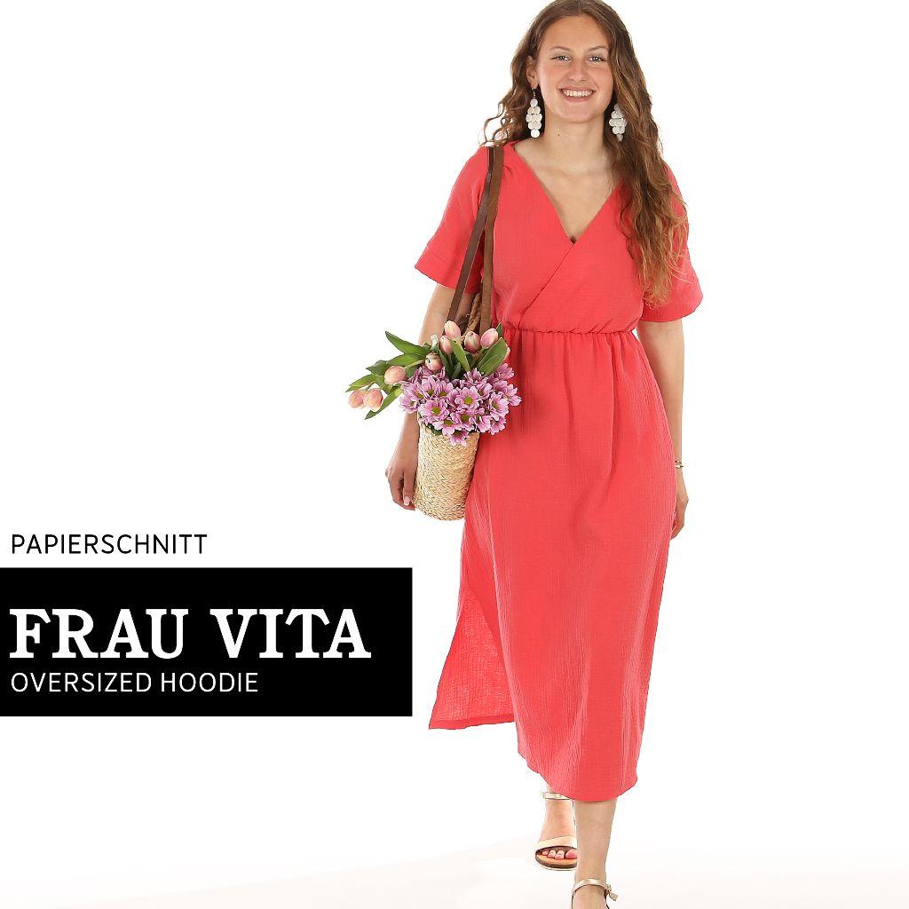 Papierschnittmuster Kleid Wickeloptik Frau Vita XS-XXL